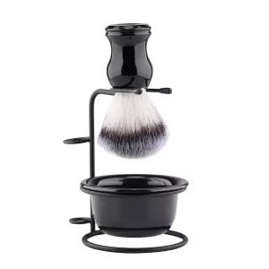 에슬란드 남성용 면도 브러시 및 볼 세트 3 in 1 합성 합금 스탠드 비누 키트 남편 아버지 생일 남자친구