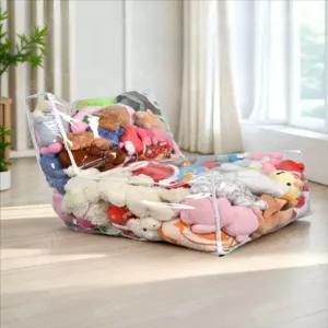 인형정리함쇼파 투명인형빈백 다용도 쿠션 대형 쇼파 의자