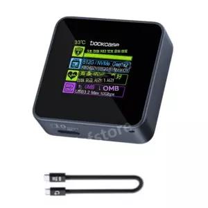 Dockcase 인클로저 NVMe M2 외장 2230 하드 ssd 블랙 케이스