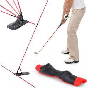 졸리루도 골프 얼라인먼트 스틱과 앵글 플레이트 홀더 세트가 포함된 스윙 트레이너로 조준 퍼팅 그립 트레이너가 강도 정밀도 기술을 향상시킵니다