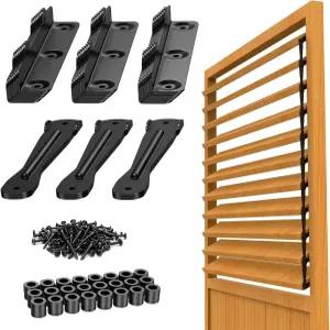 루버 브래킷 키트 - 데크 선블라인드 시스템 하드웨어 DIY 펜스 창문 셔터 정원 파티오 실내 및 실외