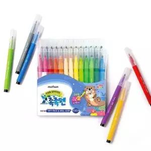 [문구/오피스] 더존 키즈 촉촉펜 24색 싸인펜 사무용품