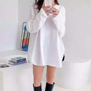 [하프클럽/] 긴팔오버랍바라인티 NSK879M603 빅사이즈