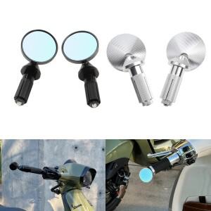 바이크 오토바이 백미러 라운드 핸들바 바 엔드 VESPA Sprint50, 150 Prima50, GTS150, 250/300 용, 22mm
