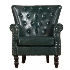 엔틱 1인쇼파 암체어 팔걸이 윙체어 그린 라운지 레트로