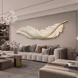 벽걸이 깃털 날개 무드등 거실 램프 조명 인테리어 엔틱 파티 소품 포토존 가로형 스타일