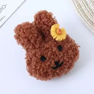 귀여운 액세서리 동물브로치 토끼 운 뽀글이 브로치 인형