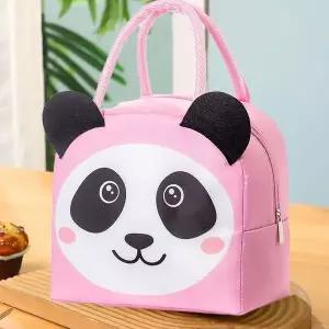 소풍 아이들 나들이 핑크 보온보냉백 캐릭터 지퍼 런치백