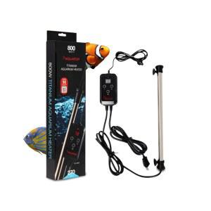 최대 270갤런 탱크용 컨트롤러 u2013 잠수정이 장착된 아쿠아탑 800W 티타늄 히터, 68-92 F 조절 가능, 대형 어류 및 거북이용 내구성, TH-C800