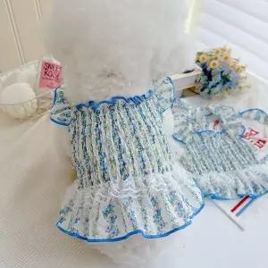 애견 플라워 원피스+머리핀 강아지 여름옷 애견옷 펫용품 반려동물 치마 강아지옷