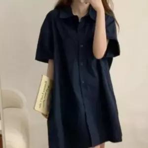 [옷은날개] 미니 반팔 롱셔츠 원피스 루즈핏 여름