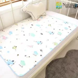 유아 국산 이불 방수매트 아기방수패드 신생아 순면 블랭킷 사계절 방수요 1+1 2P 대형(150cmX180cm)