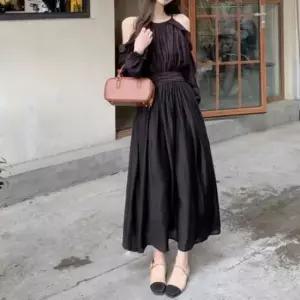 [옷은날개] 패미닌 분위기 연출 여성 쉬폰 플레어 A 원피스