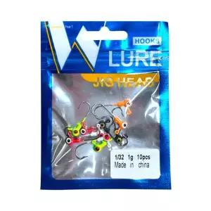싸파 컬러 지그헤드 1g(1 32oz) 10개입 루어 훅