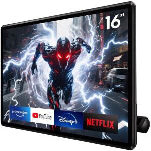 16인치 자동차 TV 헤드레스트 모니터, 플레이어 포함(4G+64G(1*PC)) 터치 후면 엔터테인먼트 지원, 스크린 휴대폰 4K 링크 무선 뒷좌석 범용 시스템, Wi-Fi/블루투스/HDMI/USB/비디오 미러