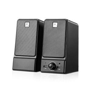 OROW USB 컴퓨터 스피커, 하이파이 스테레오 PC 16W 데스크탑 내장 DSP 사운드 칩, 딥 베이스 & 퓨어 보컬, 헤드폰 잭이 있는 노트북 스피커(S203)