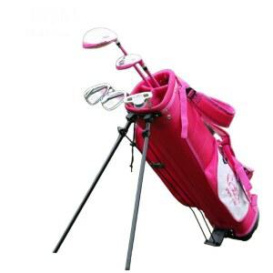 주니어 골프채 클럽 세트 핑크 135-155cm 골프 가방