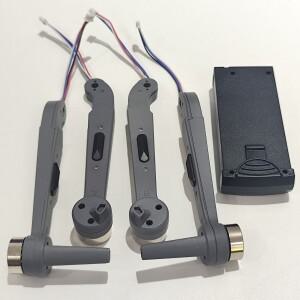 브러시리스 모터 암 풀 세트 4개 + 3.7V 2200mAh 리튬 배터리 액세서리 K19MAX 드론 RC 쿼드콥터용