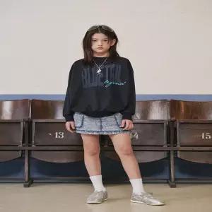 [블루테일] 현대충청 주니어의류AAA4TS02CG 차콜그레이배색긴팔맨투맨