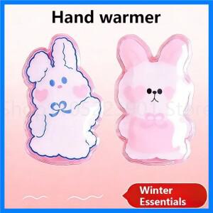 겨울 프로모션 만화 토끼 손난로 금속 디스크 히트팩 즉시 가열 포켓 워머 방한 손난로 가방