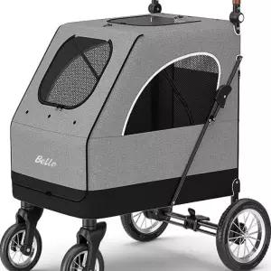 대형견 유모차 개모차 카트 반려견 트레일러 에어버기 애완동물 휴대용 접이식 중형견 분리형