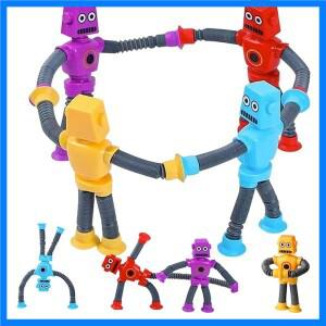 어린이 흡입 컵 장난감 팝 튜브 스트레스 해소 텔레스코픽 로봇 장난감, 감각 벨로우즈 장난감, 스트레스