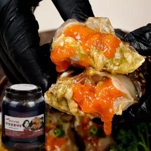 간장암꽃게장 여수청정게장촌 연평도 알배기100 프리미엄 암꽃게 간장게장 특대사이즈 식사 혼밥 분식 외식