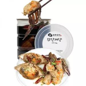 바른장인 국내산 수제 간장게장 2.8kg 암꽃게 알배기 살이꽉찬 1개 식사 한식 분식 혼밥 간편요리 집밥