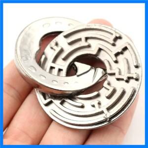 Mi Gong 잠금 미로 잠금 미로 3D IQ 게임 성인을위한 두뇌 티저 퍼즐 어린이 위트 게임 퍼즐 금속 Fidget