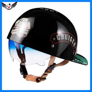 V 레트로 갱스터 개성 야구 모자 남녀 오토바이 헬멧 스쿱 헬멧 캡 전기 자동차 야구 모자 하프 헬멧