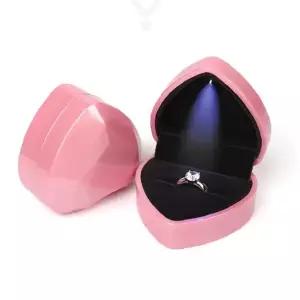 하트 모양 조명 반지 보관 케이스 프러포즈 이벤트 선물 포장 주얼리 액세서리