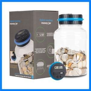 전자 돼지 저금통 카운터 동전 디지털 LCD 계산 동전 돈 절약 상자 항아리 동전 저장 상자 USD 유로 돈 선