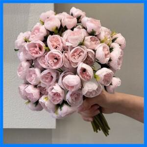 9개/세트 모조 손 꽃다발, 모란 손 꽃다발, 결혼식 모조 꽃, 발렌타인 데이 장식 소품, 홈 장식