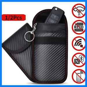 카드 자동차 키 박스, FOB 신호 차폐 가방, RFID 차폐 키, 신용 두꺼운 카드 가방, 개인 정보 보호 보관 상