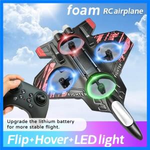 신형 L101 RC 비행기 전투기 2.4G 원격 조종 스턴트 글라이더 360 °   LED 조명이 있는 롤링 플라이트 비