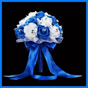 유럽과 미국의 창의적인 신부 거품 결혼식 큰 다이아몬드 하트 모양의 장미 꽃 꽃다발과 꽃다발