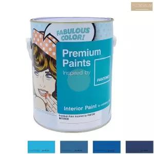 팬톤 무광 블루 벽지용 페인트 4L 걸레받이 방문 몰딩 실내 내부 패인트