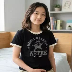 소이주니어 여름옷 여자 4부 빈티지 슬럽 링거티 여아 중크롭 깜찍한 반팔티 26M0453