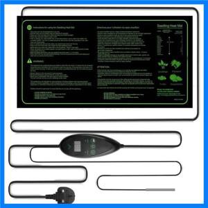 AEE2-식물 가열 매트 애완동물 온열 패드 인큐베이터 6단계 온도 조절기 타이머 기능 방수 온실 EU 플러그