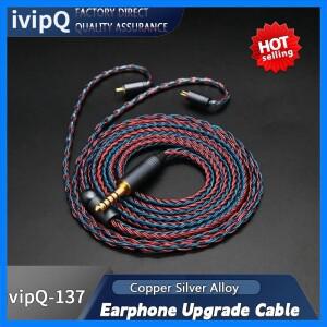 IvipQ 16 코어 구리은 합금 이어폰 업그레이드 케이블 ST10/M1 Pro SENFER DT6/MT300 용 2.5/3.5/4.4mm 플