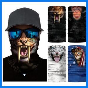 원활한 매직 두건 동물 원숭이 상어 목 따뜻한 튜브 쉴드 각반 스카프 페이스 쉴드 머리띠 스노우 보드 자