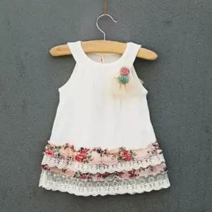 코사지 레이스 4단 원피스 303201