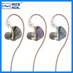 NICEHCK DB2 마이크 인이어 모니터 헤드셋 1DD+1BA 듀얼 드라이버 하이브리드 IEM HiFi 음악 이어버드 0.78