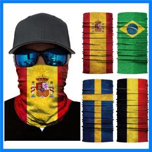 국기 매직 스카프 남자 사이클링 원활한 발라크라바 헤드 스카프 야외 스포츠 머리띠 넥 워머 반다나 페이