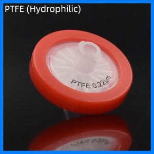 25pcs 실험실 13mm/25mm PTFE Luer Millipore 주사기 필터 0.22/0.45/1.2um 멤브레인이있는 친수성 바늘
