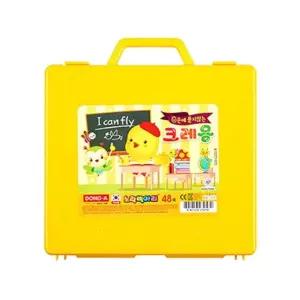 동아 노랑병아리 손에묻지않는크레용 크레파스 48색