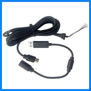 XBOX 360 게임패드 콘솔용 케이블, 마이크로소프트 Xbox 컨트롤러용 연장 코드, 충전 전원 공급 연결