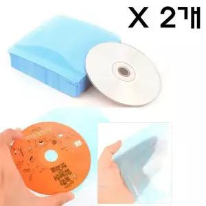 부직포 728RVG27 OPP재질 CD DVD 양면 보관함 케이스 100P X2개
