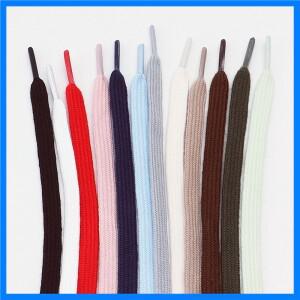 1쌍/3쌍 클래식 단색 플랫 끈 프리미엄 코튼 캐주얼 신발끈 운동화 0.8cm 폭 길이 100/120/140/160cm