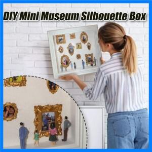 DIY 미니 박물관 실루엣 박스, 창의적인 추억 전시 키트, 피규어와 골드 프레임 포함, 웨딩, 발렌타인데이